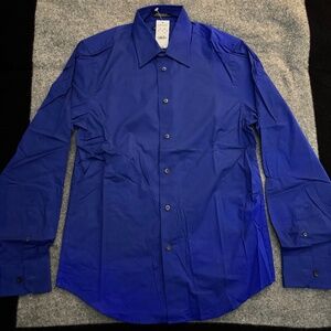 EXPRESS 1MX Modern Fit Stretch Cotton L/S Button-Up Shirt SMALL (14-14.5) NWT